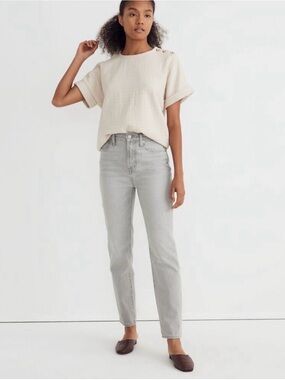Madewell The Perfect Vintage Jean- High Rise Cropped- 26P- Gray- MSRP $128